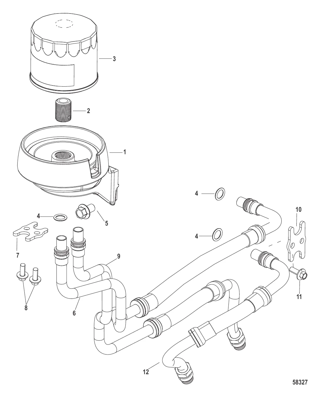 Выносное масляное устройство Охлаждение пресной водой
