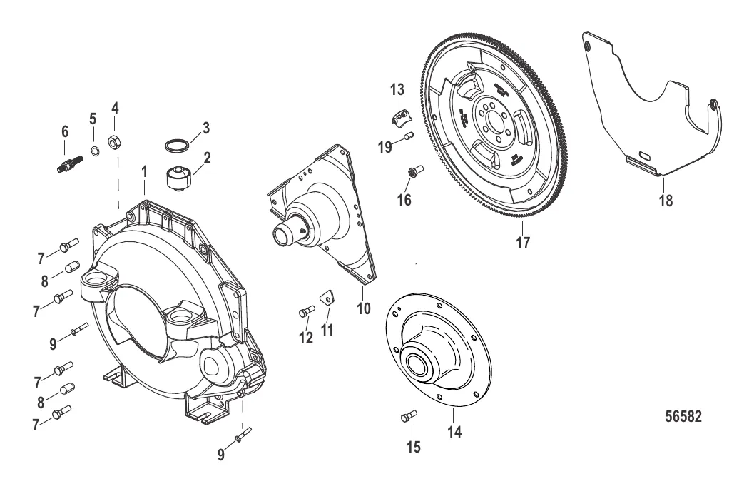 Маховик и соединительная муфта