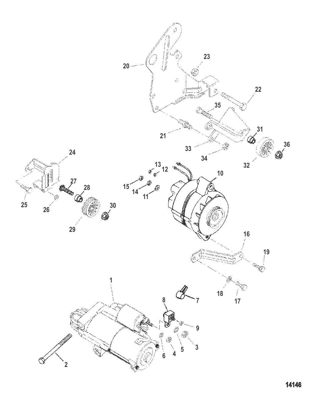 Генератор и стартер (Mando)