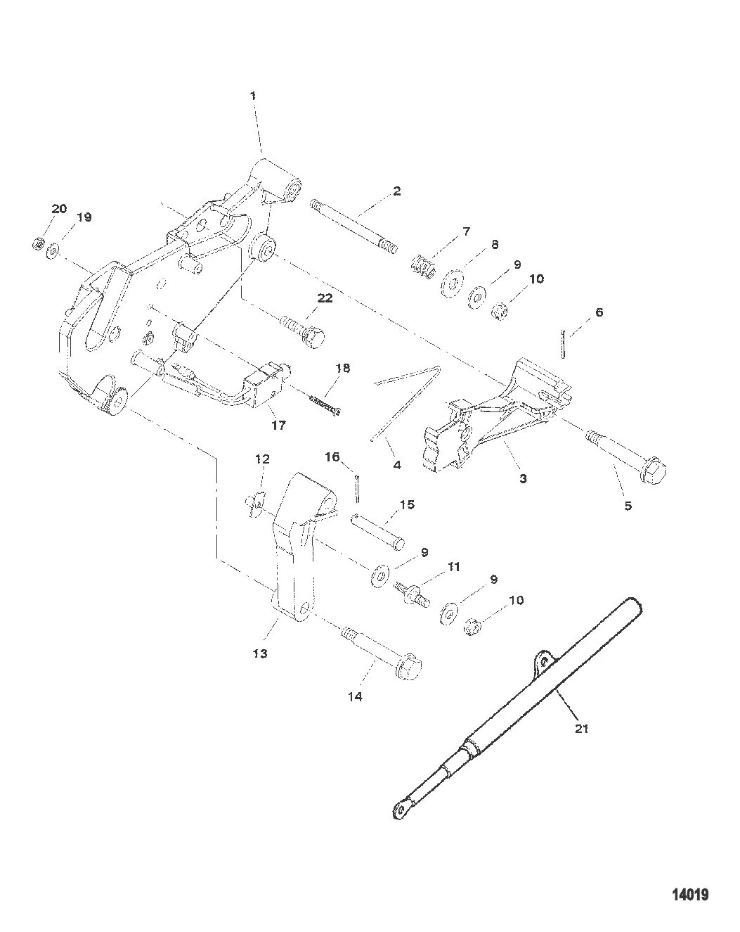 Кронштейн переключения передач (Двигатели Alpha)