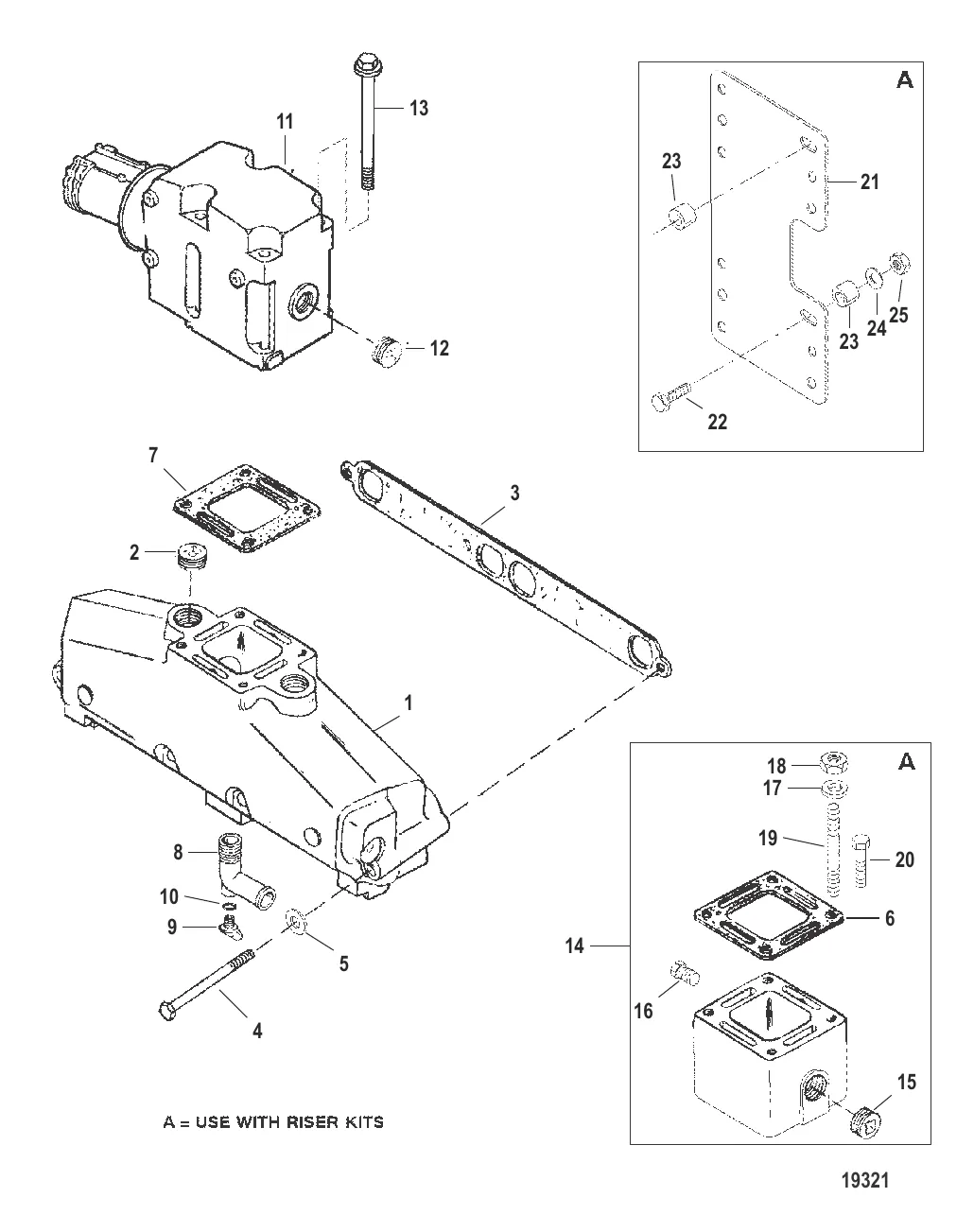 ВЫХЛОПНОЙ КОЛЛЕКТОР И ВЫХЛОПНОЙ КОЛЕНЧАТЫЙ ПАТРУБОК