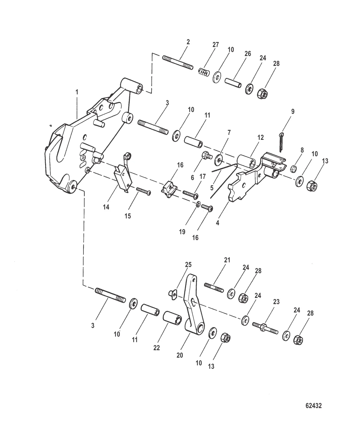 Кронштейн переключения передач (СТАРАЯ КОНСТРУКЦИЯ)
