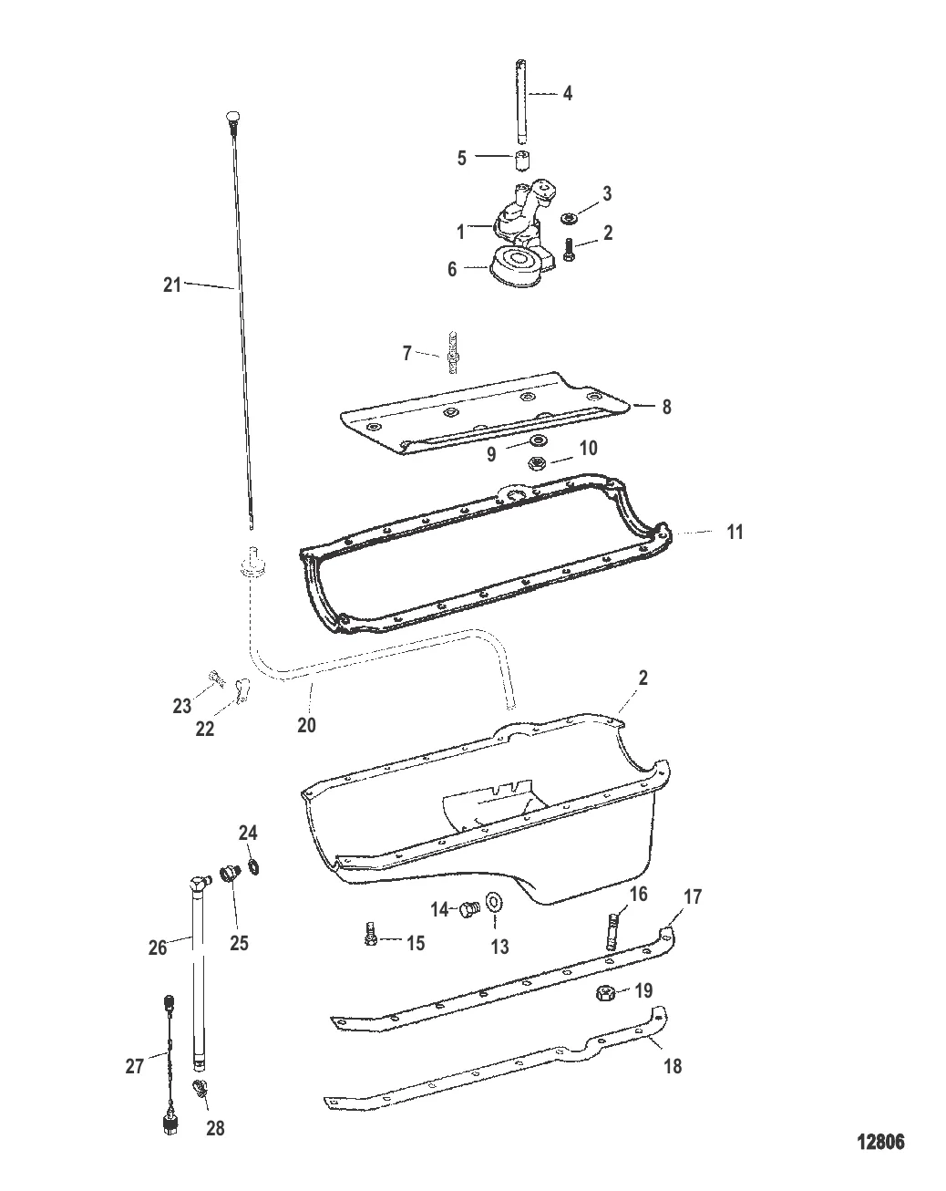 Маслосборник и масляный насос