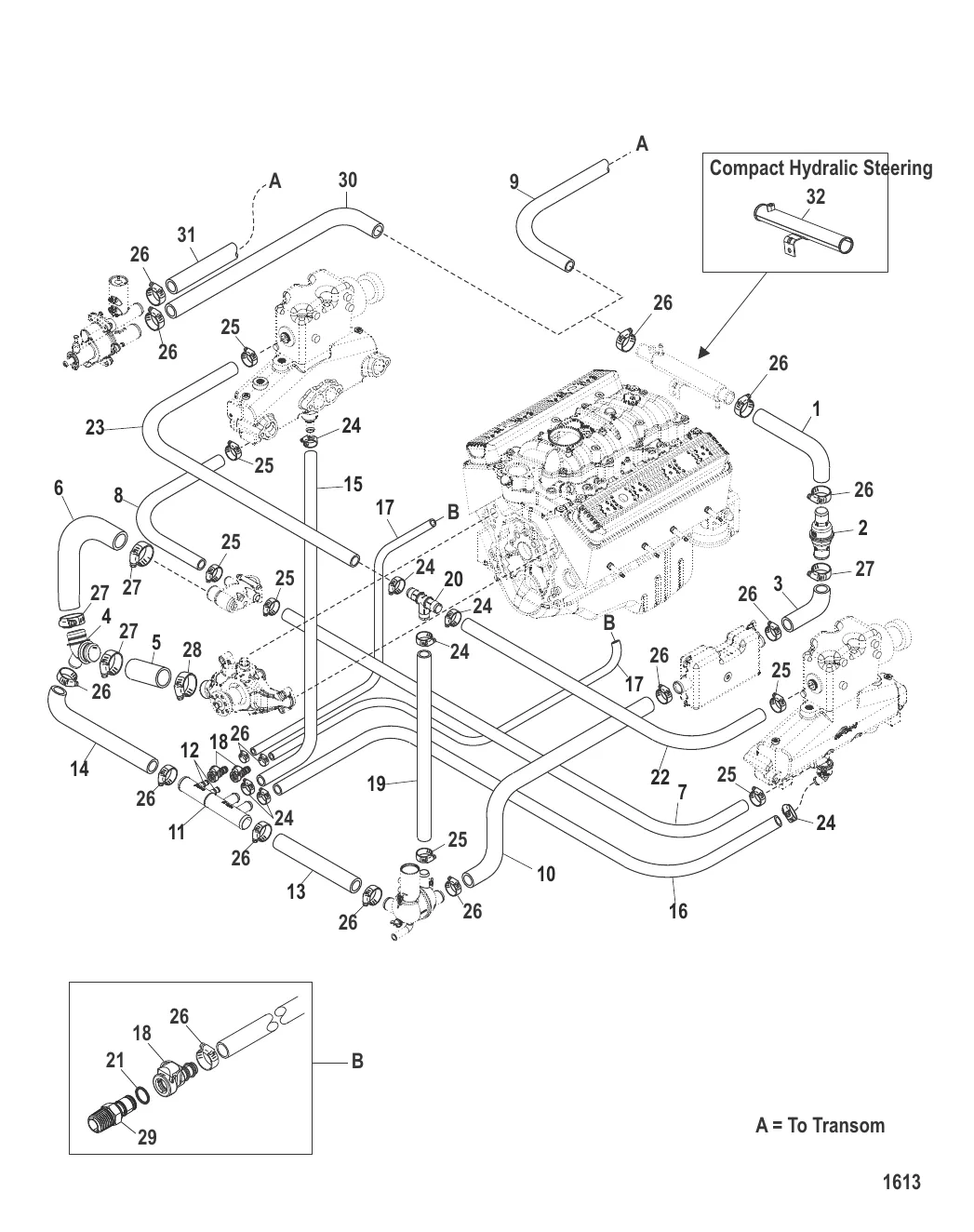 Стандартная система охлаждения (Простой слив)