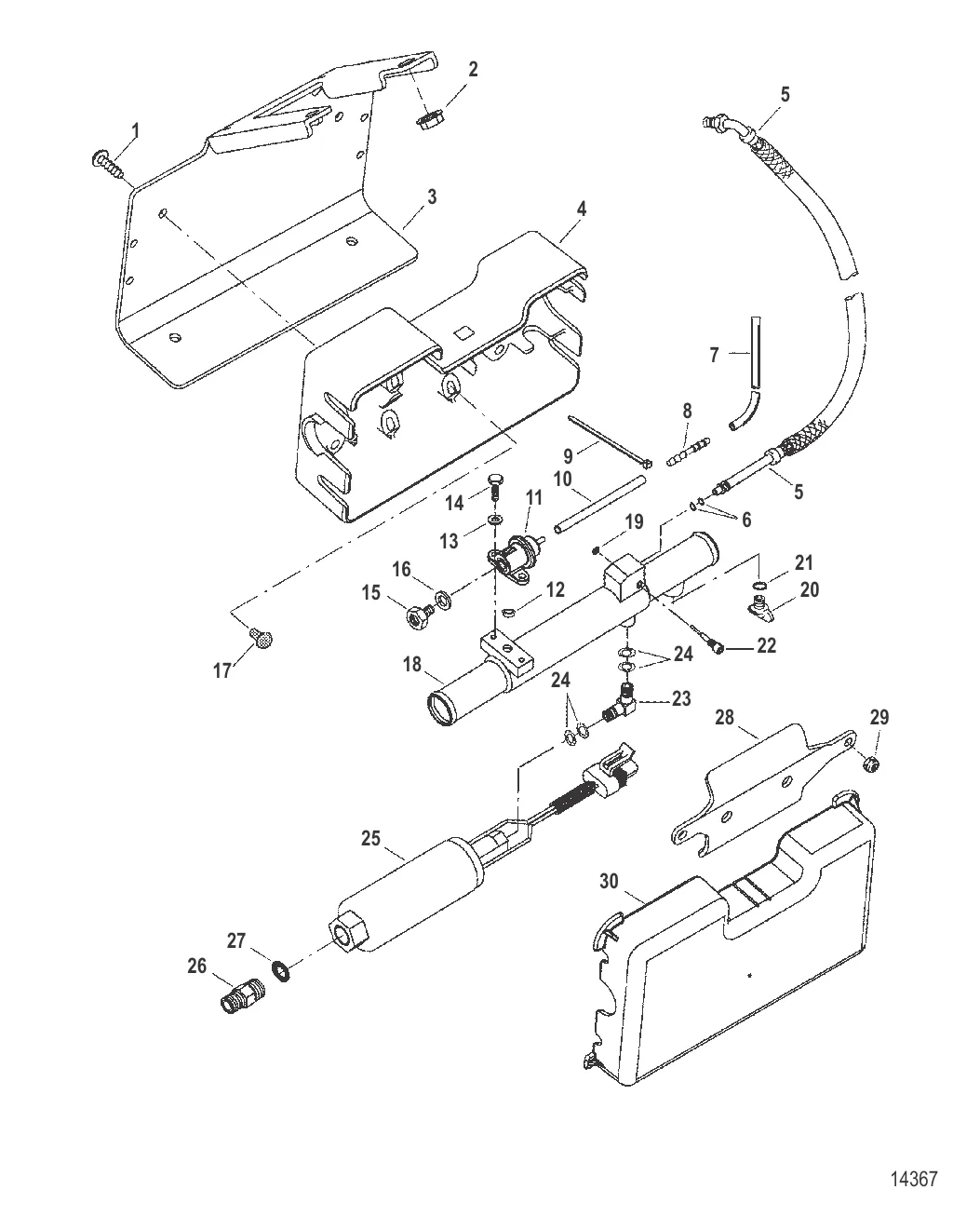 Охладитель топлива в сборе