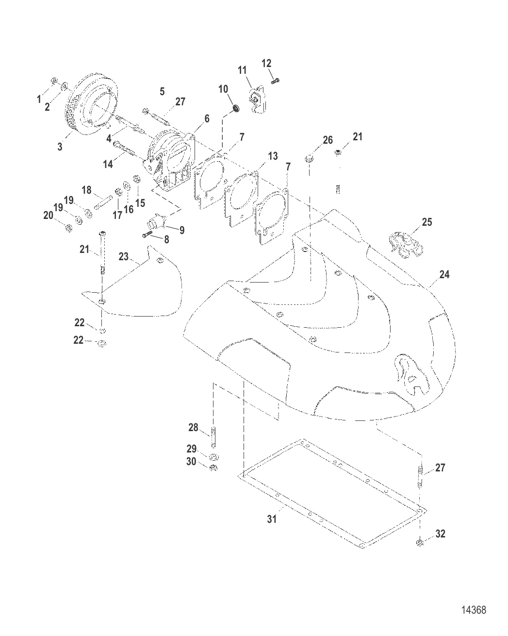 Воздухозаборная камера и пламегаситель