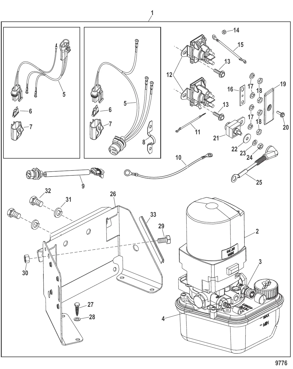 Насос системы дифферента в сборе (Серия 865380)