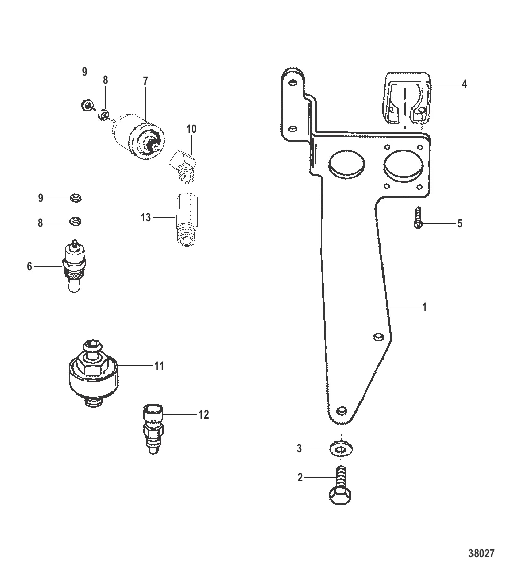 ДАТЧИКИ И КРОНШТЕЙН ДЛЯ ЖГУТА ПРОВОДОВ