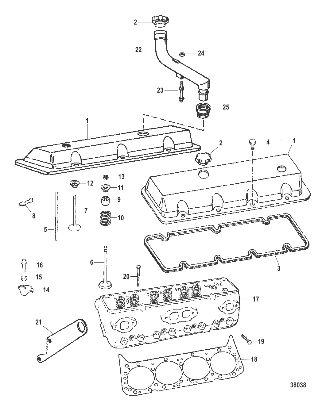 ГОЛОВКА ЦИЛИНДРА И КРЫШКА КОРОМЫСЛА