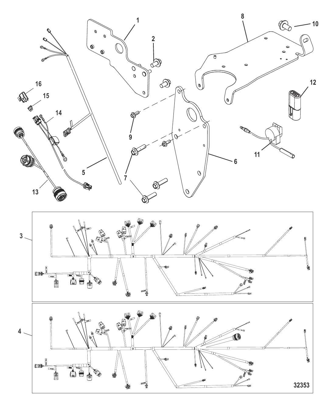 Подъемные кронштейны и электропроводка