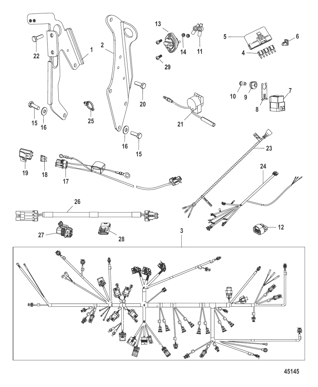 Электропроводка и подъемные кронштейны