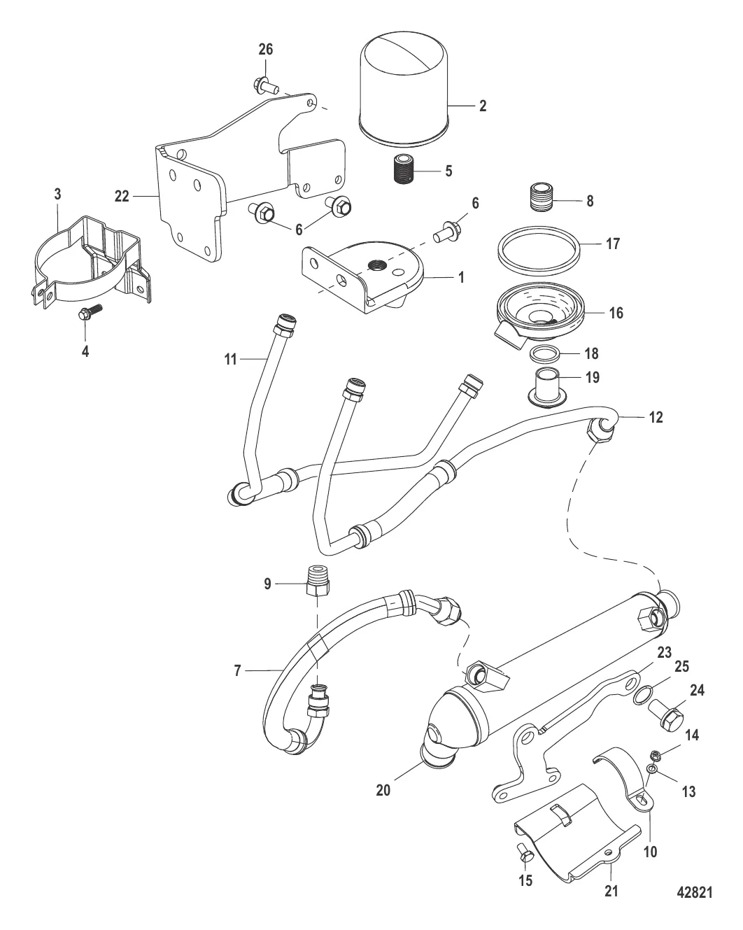 Выносная масляная система (2A041664 и ниже)
