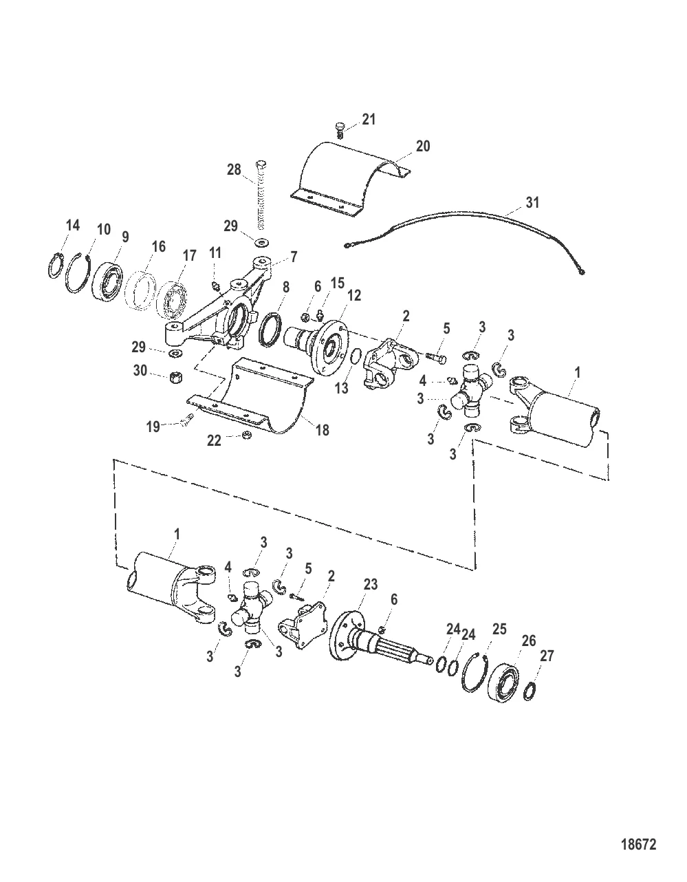 КОМПОНЕНТЫ УДЛИНИТЕЛЯ ВЕДУЩЕГО ВАЛА (BRAVO)