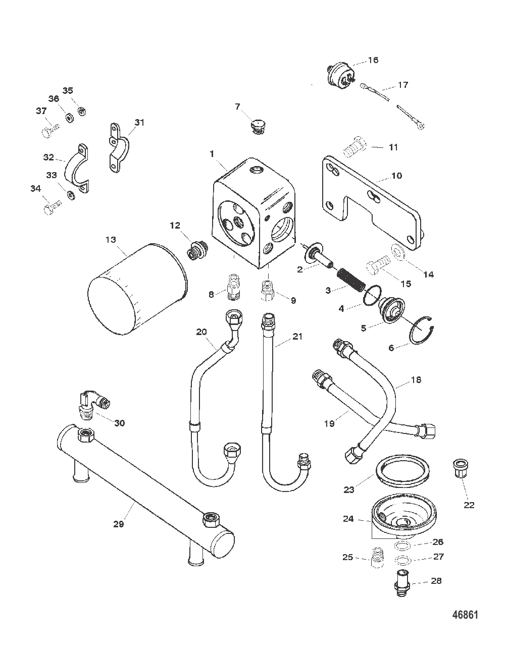МАСЛООХЛАДИТЕЛЬ, МАСЛЯНЫЙ ФИЛЬТР И ПЕРЕХОДНИК