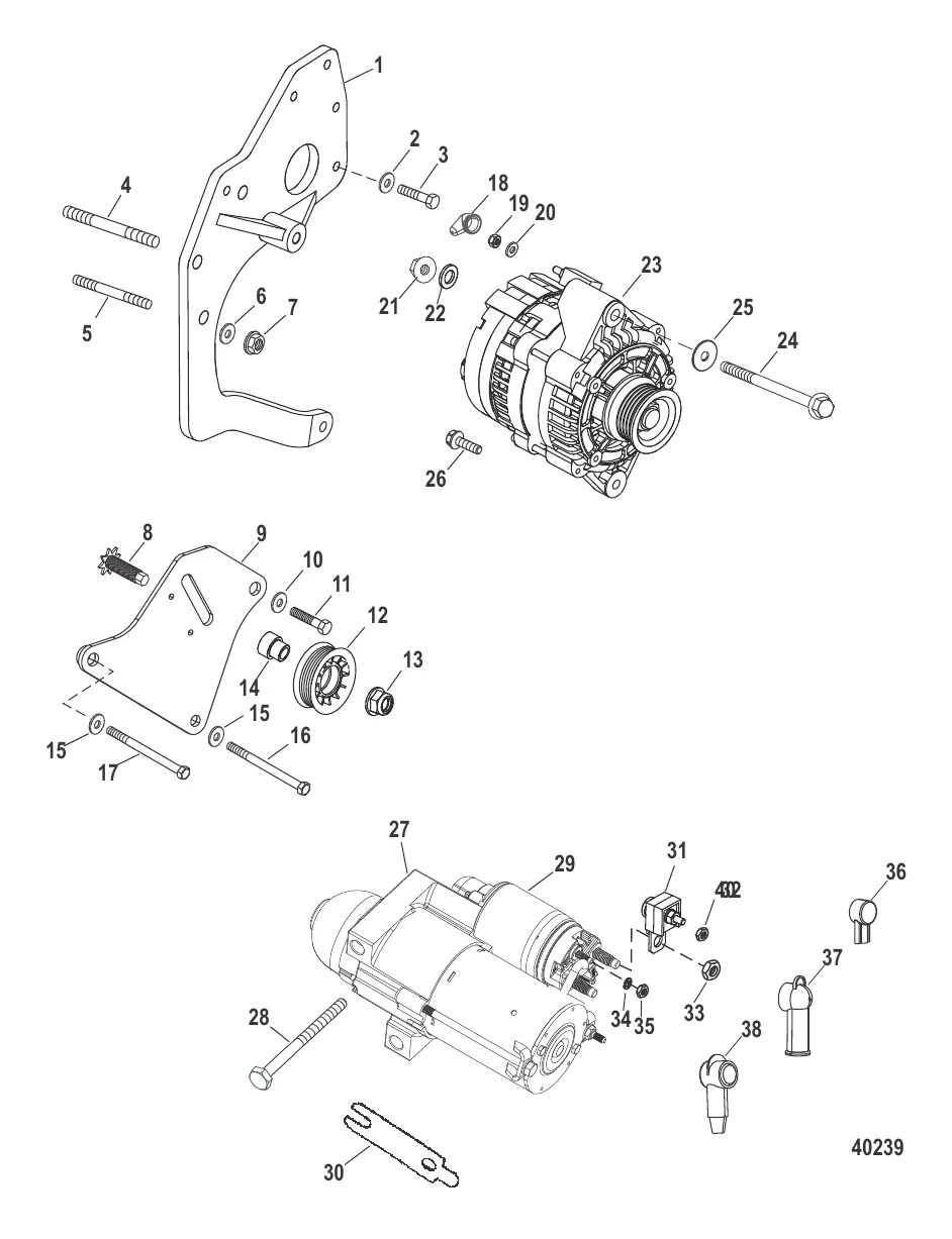 Электрические компоненты (Стартер и генератор)