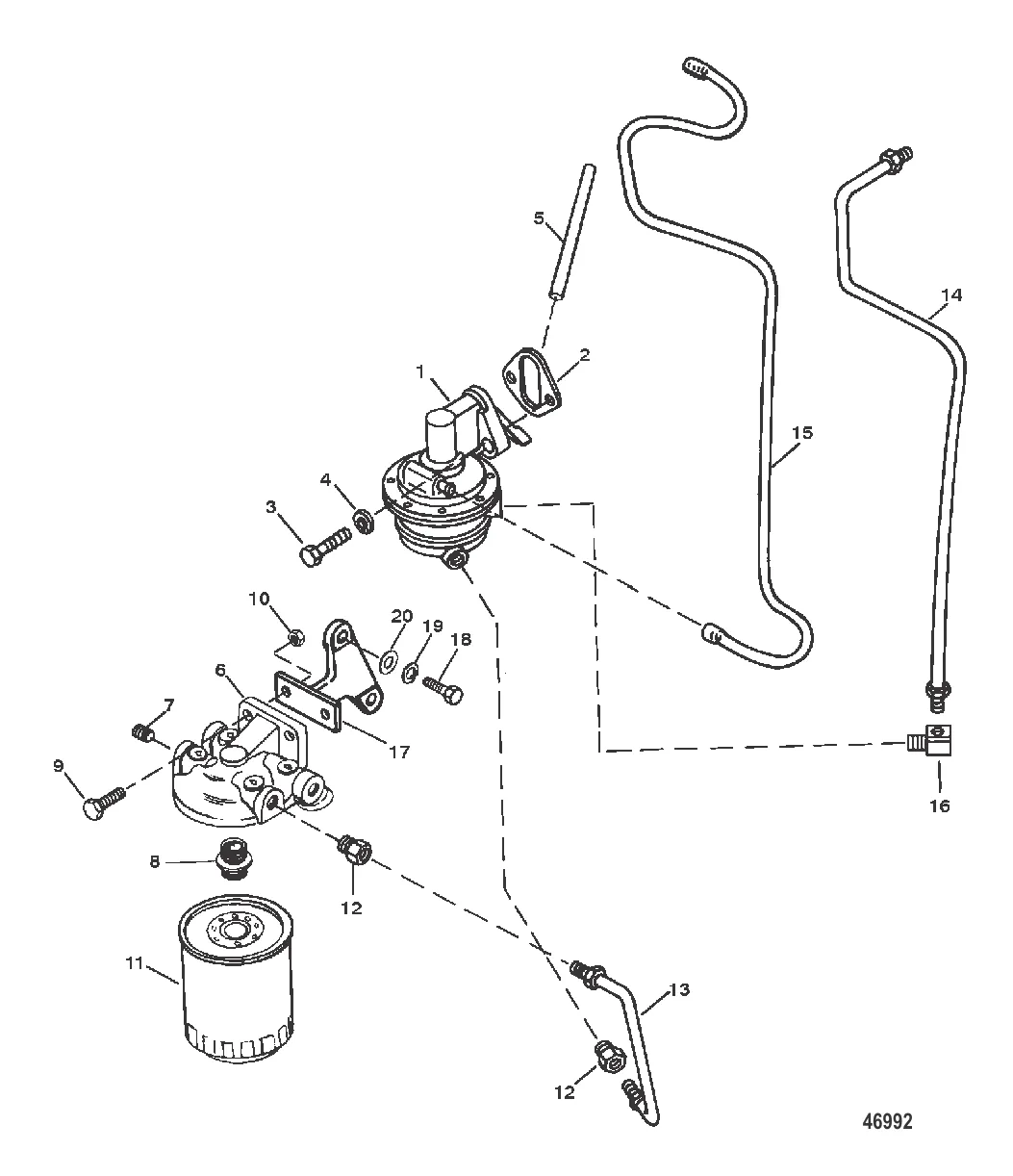 ТОПЛИВНЫЙ НАСОС И ТОПЛИВНЫЙ ФИЛЬТР (с 0D456489 по 0D456768)