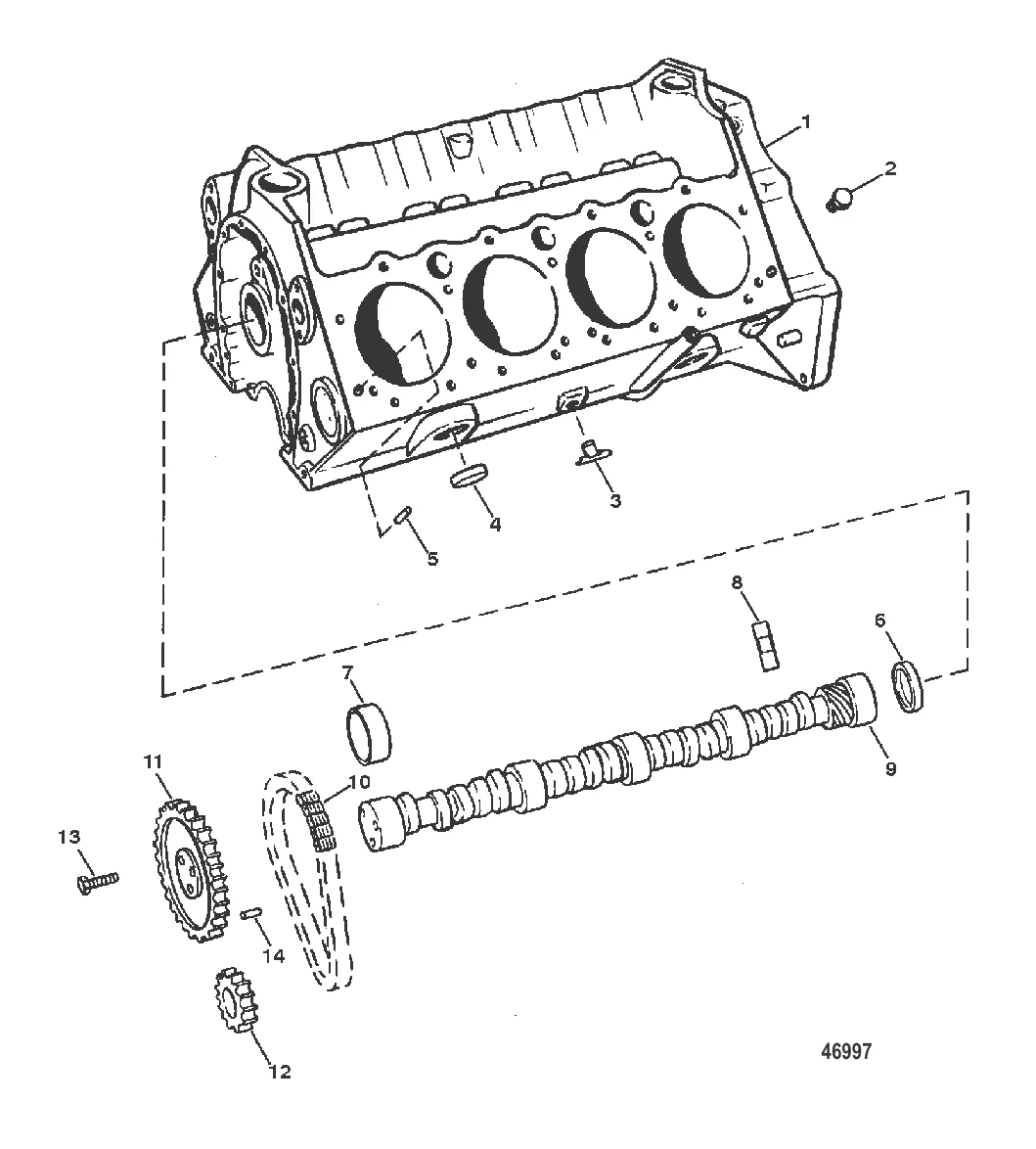БЛОК ЦИЛИНДРОВ И РАСПРЕДЕЛИТЕЛЬНЫЙ ВАЛ