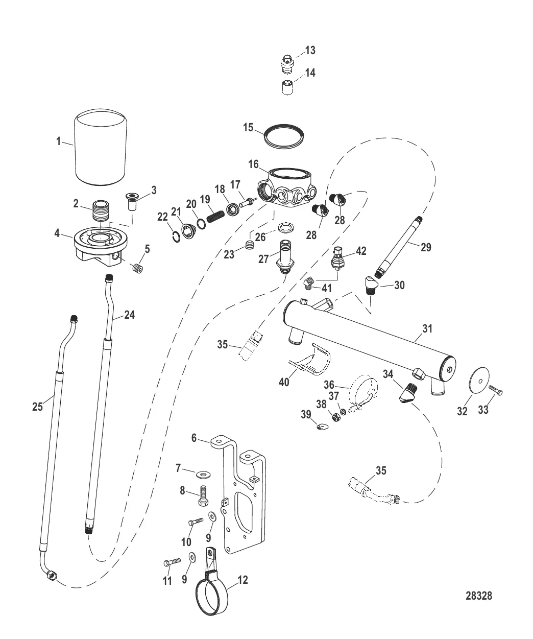 Маслоохладитель и масляный фильтр
