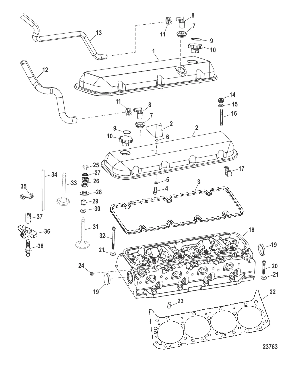 Компоненты двигателя (Головка цилиндра)