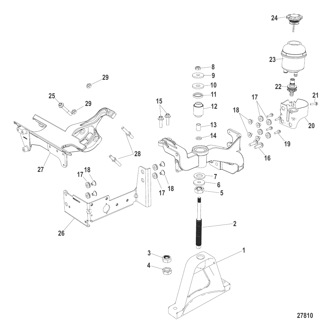 Передний кронштейн в сборе