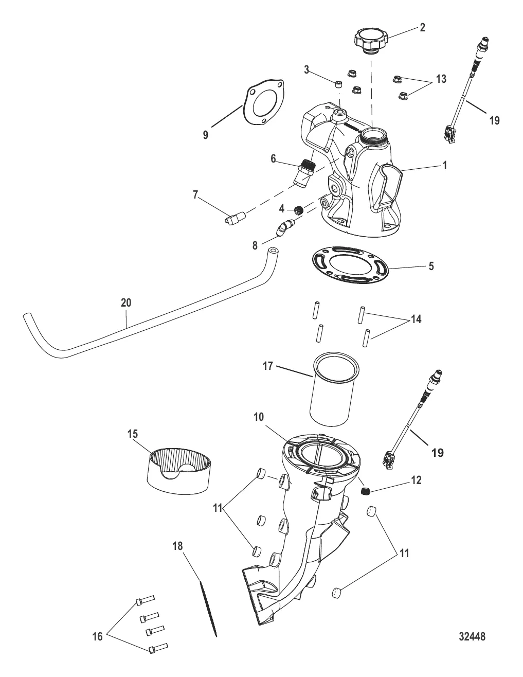 Выхлопная система Промежуточная труба и коленчатый патрубок