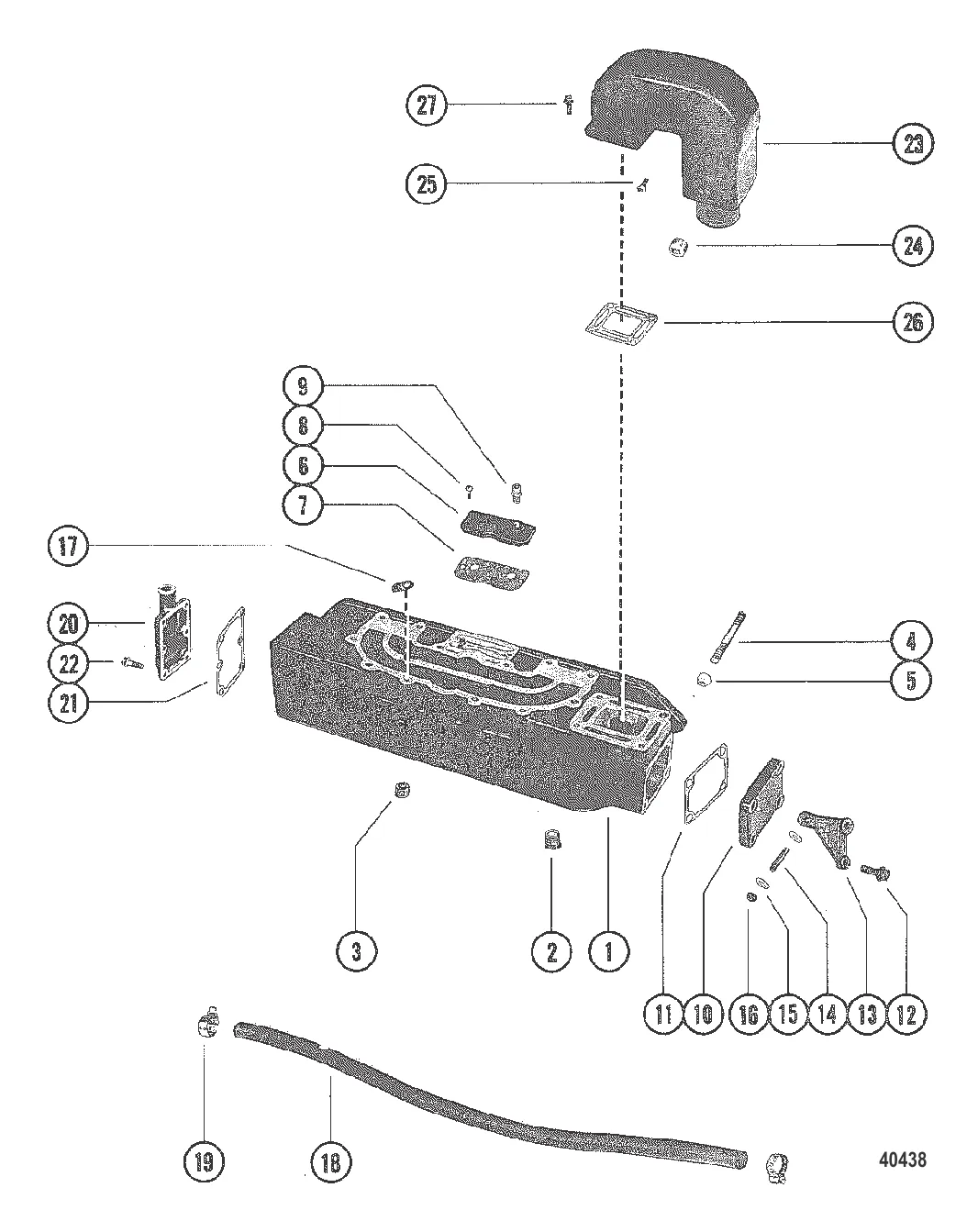 ВЫХЛОПНОЙ КОЛЛЕКТОР В СБОРЕ, КОЛПАЧОК И КОЛЕНЧАТЫЙ ПАТРУБОК В СБОРЕ