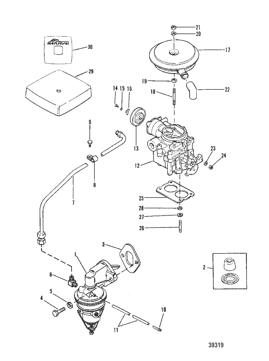 ТОПЛИВНЫЙ НАСОС И КАРБЮРАТОР (НОВАЯ КОНСТРУКЦИЯ)