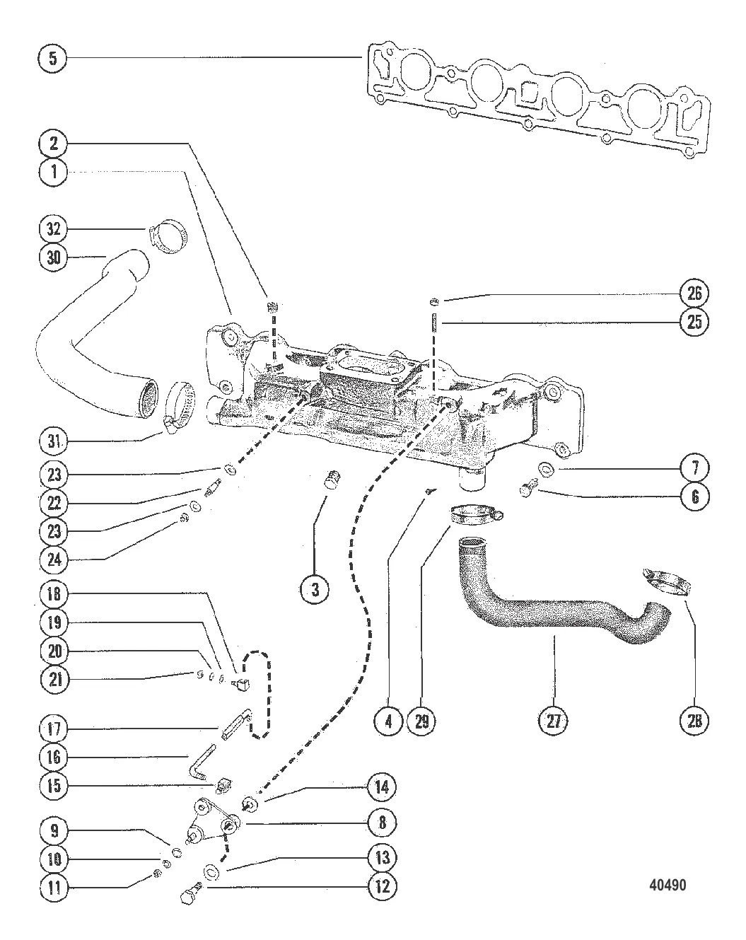 Впускной коллектор и тяга