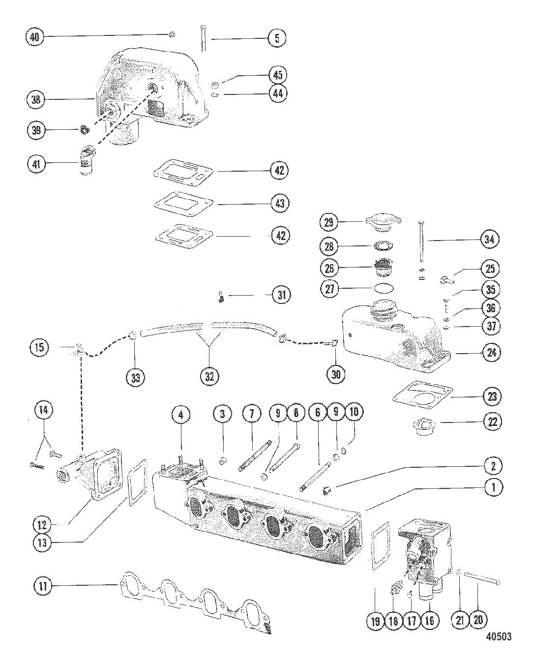 Выхлопной коллектор и коленчатый патрубок (MCM)