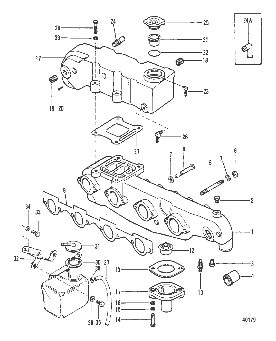 ВЫХЛОПНОЙ КОЛЛЕКТОР И ВЫХЛОПНОЙ КОЛЕНЧАТЫЙ ПАТРУБОК