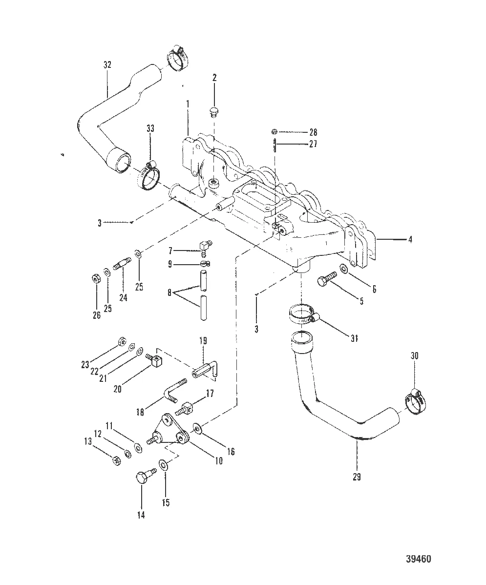 ВПУСКНОЙ КОЛЛЕКТОР И ТЯГА ГАЗА (165-170-3.7L)