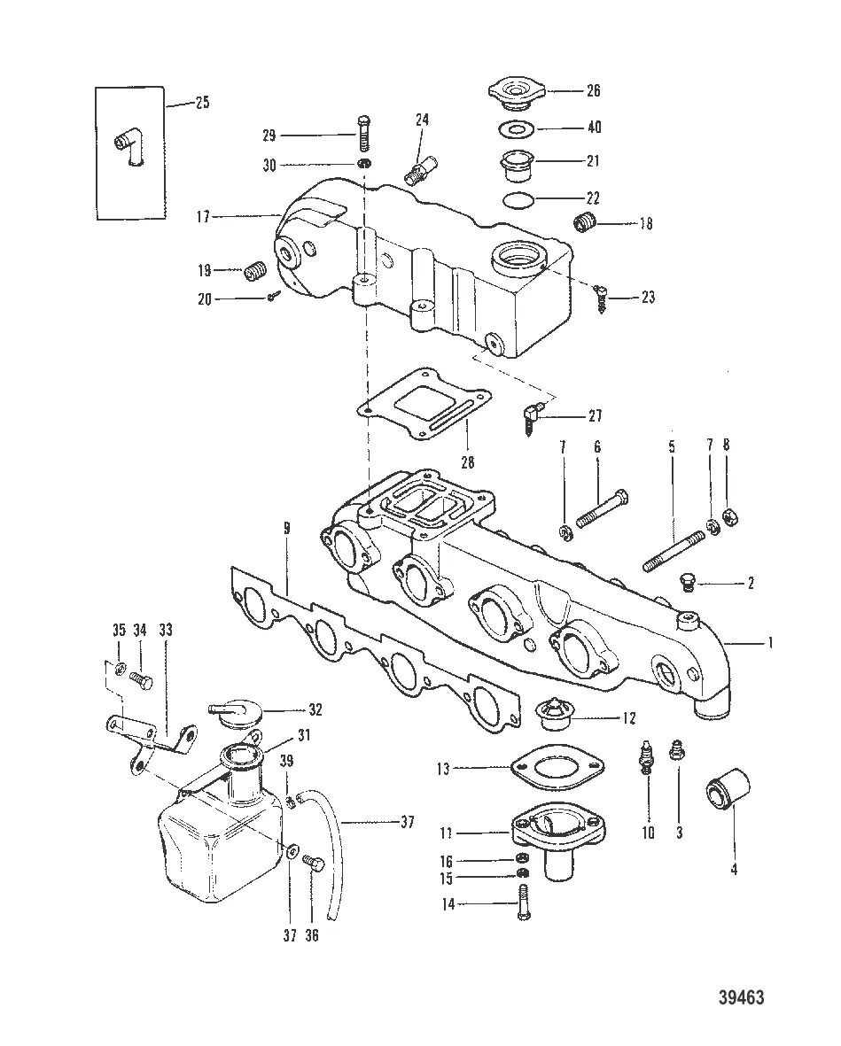 ВЫХЛОПНОЙ КОЛЛЕКТОР И ВЫХЛОПНОЙ КОЛЕНЧАТЫЙ ПАТРУБОК (ЧУГУН)