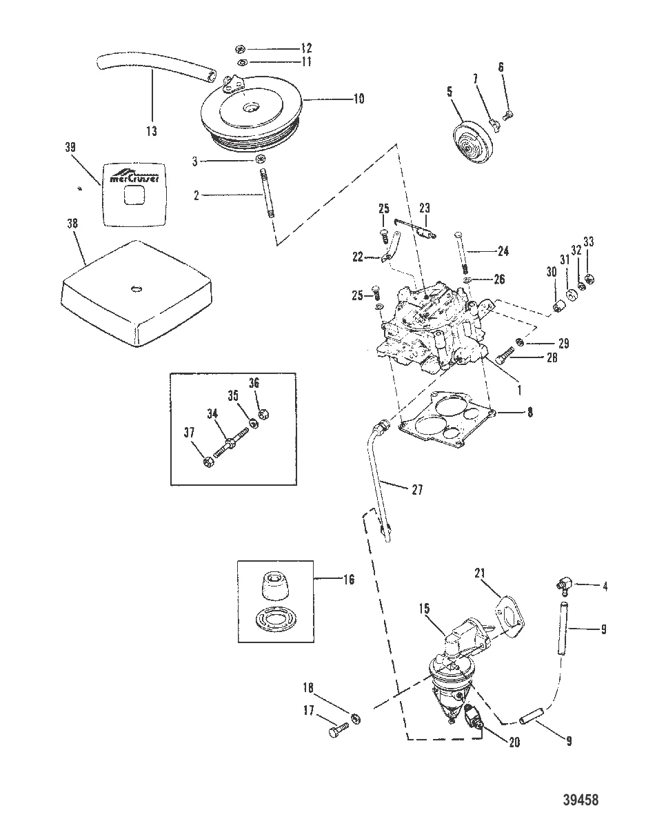 КАРБЮРАТОР И ТОПЛИВНЫЙ НАСОС (180-190-3.7L/LX)