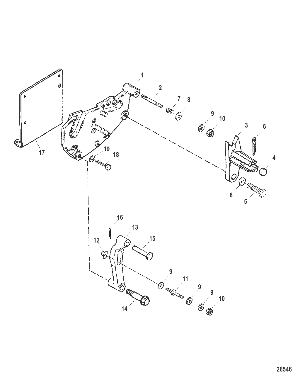 Кронштейн переключения передач (Модели Bravo)