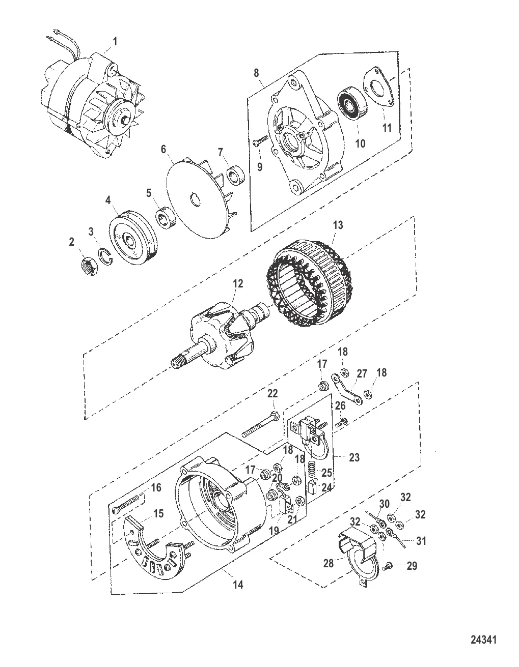 Генератор в сборе (Mando №AC-155603)