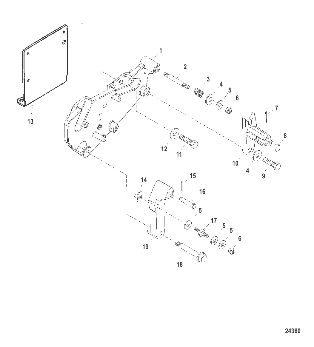 Кронштейн переключения передач (Bravo)
