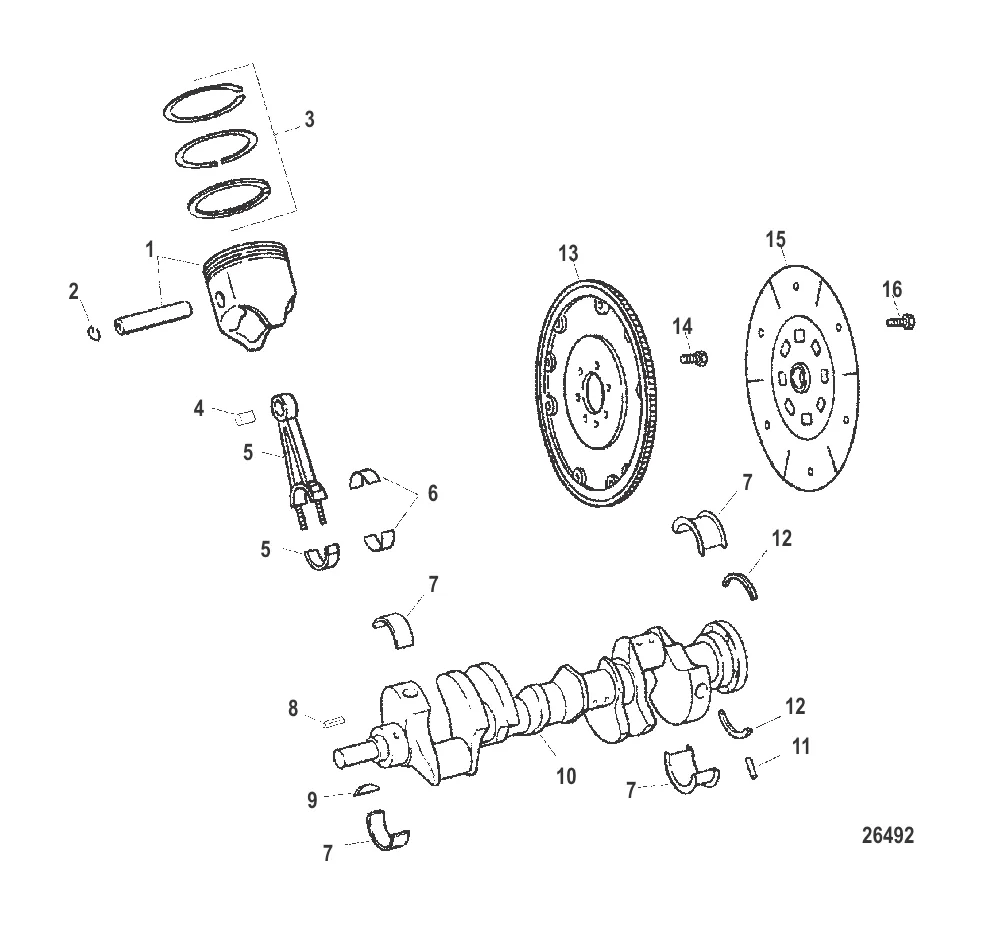 Коленчатый вал / поршень / шатуны