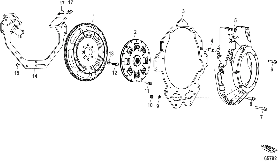 Маховик и опоры