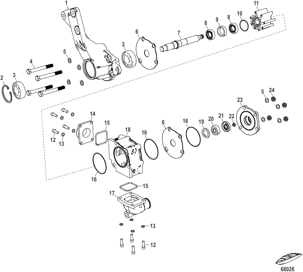 Компоненты насоса для забортной воды