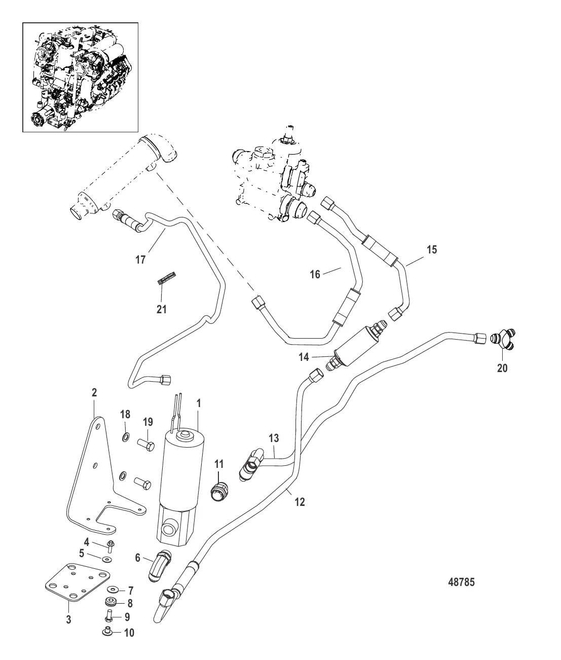Топливный насос и топливопроводы