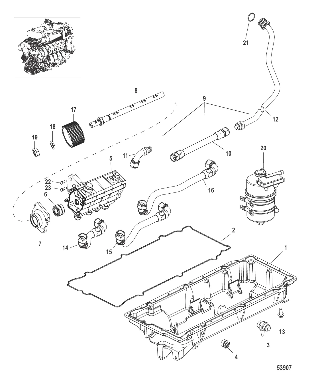 Маслосборник и насос