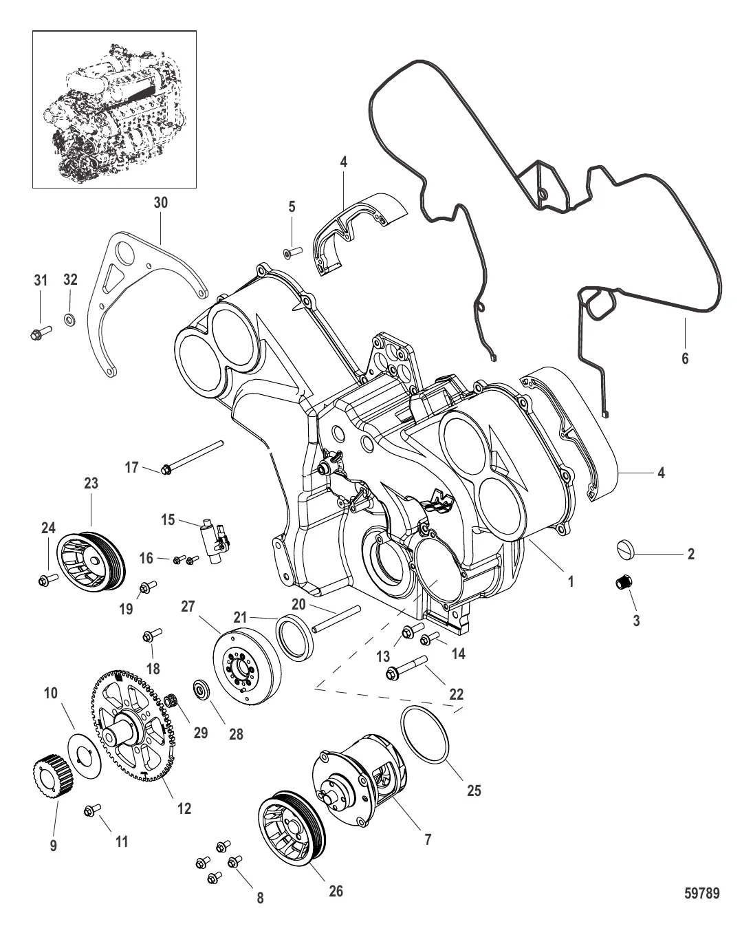 Крышка в сборе и циркуляционный насос