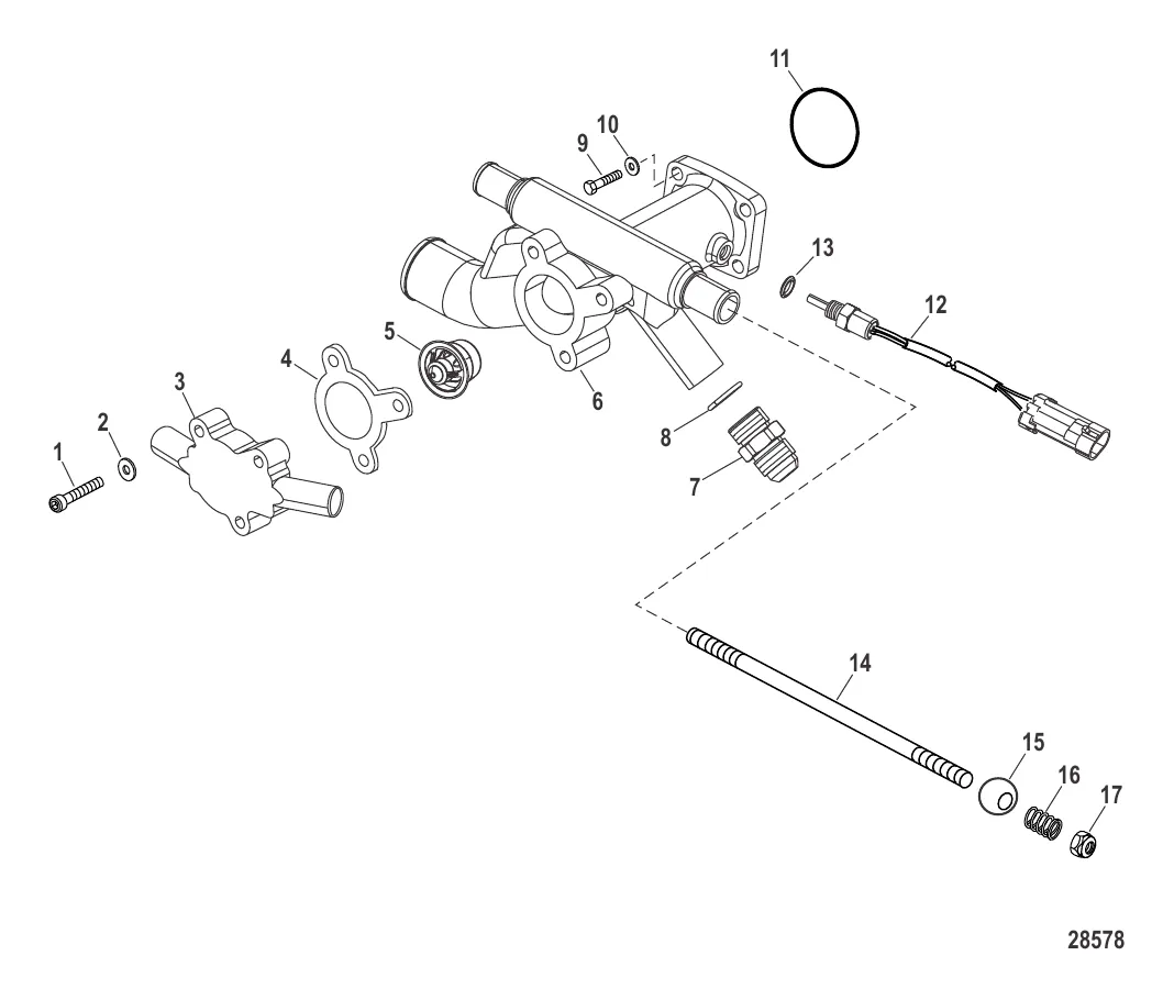 Компоненты системы охлаждения (Корпус водяного термостата)