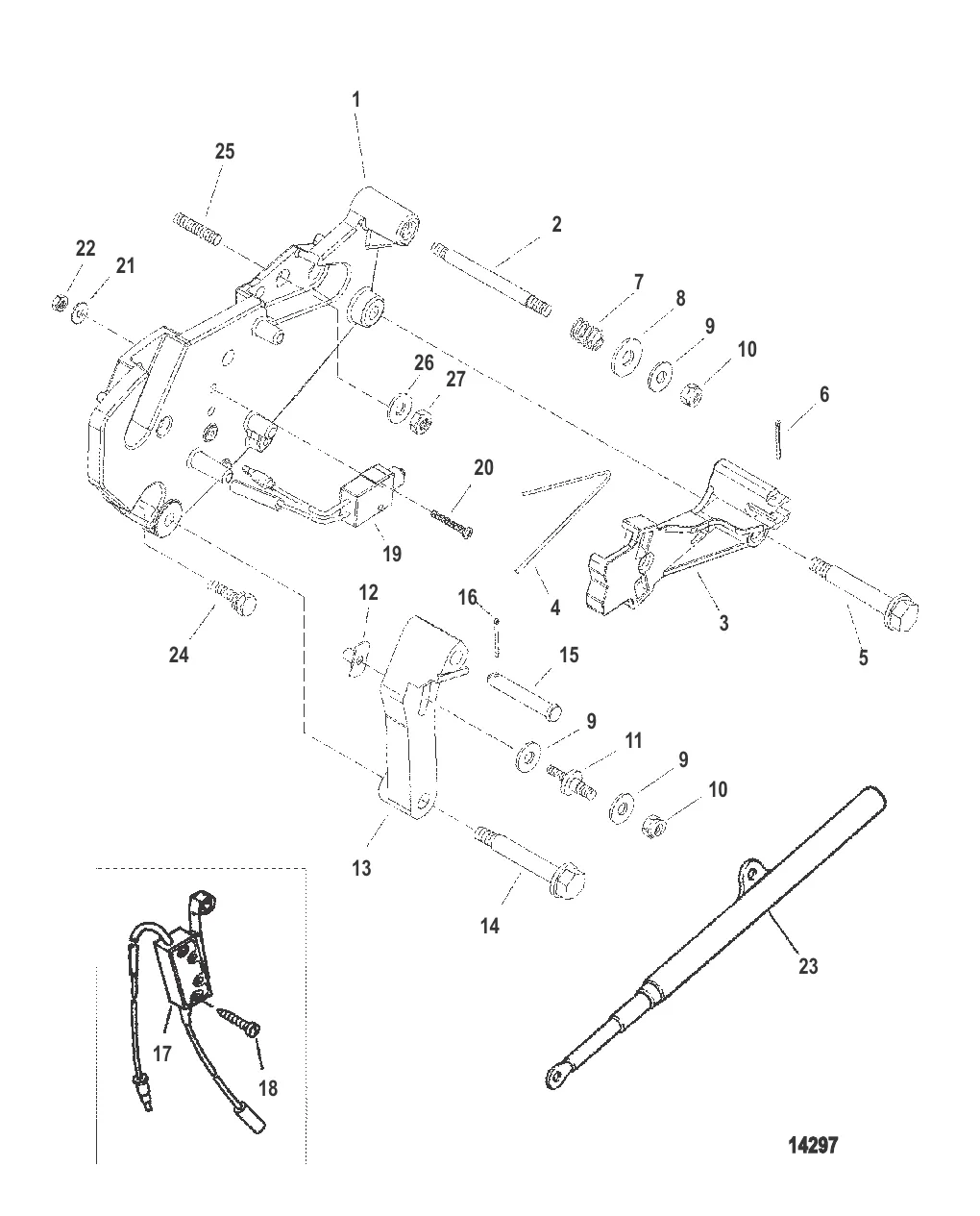 Кронштейн переключения передач (Двигатели Alpha)