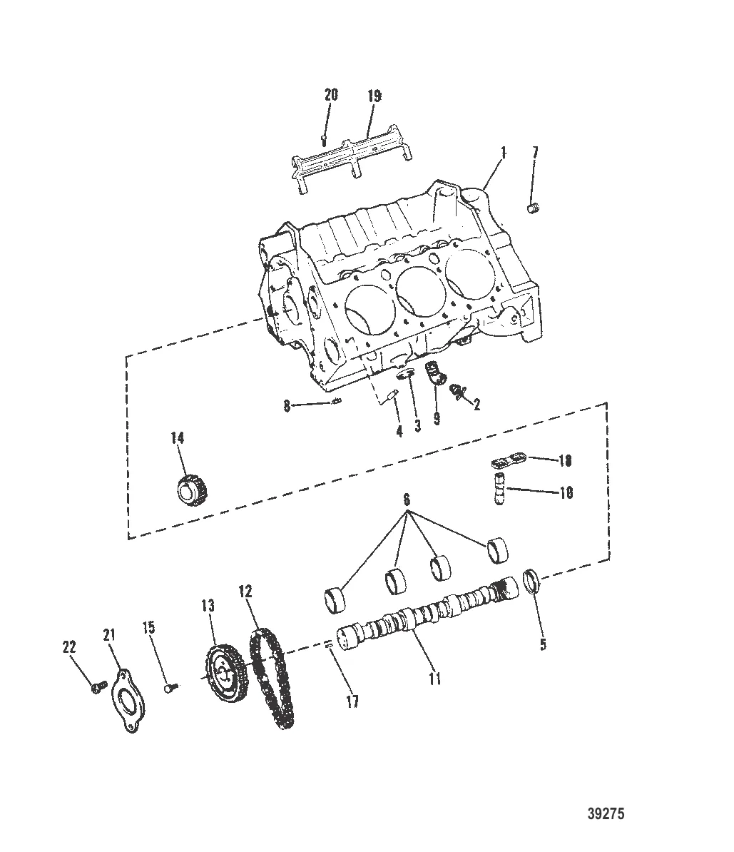 CYLINDER BLOCK AND CAMSHAFT