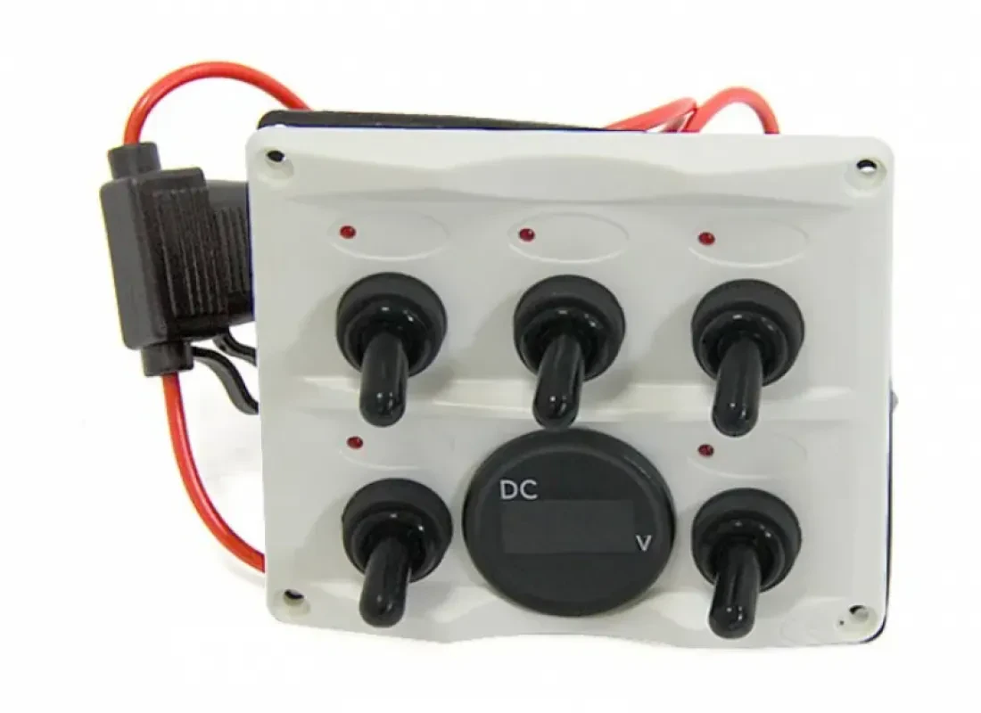 EASTERNER Панель управления 5шт с цифровым вольтметром, белая