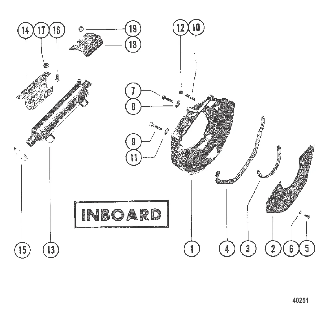 КОРПУС МАХОВИКА И МАСЛООХЛАДИТЕЛЬ (БОРТОВЫЕ ДВИГАТЕЛИ)