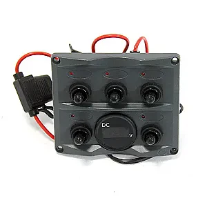 Панель управления 5шт с цифровым вольтметром, серая C10430G