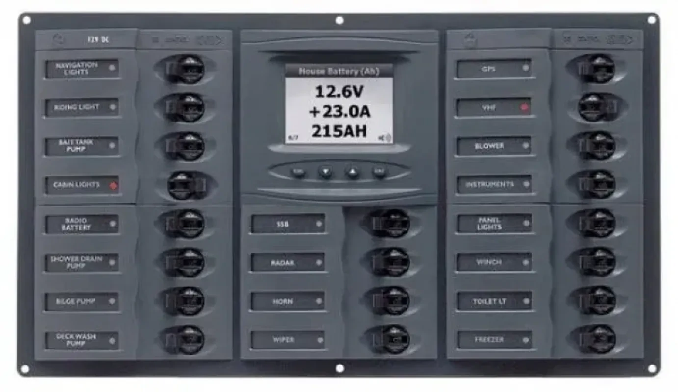 BEP Marine Панель переключателей 20шт с монитором контроля