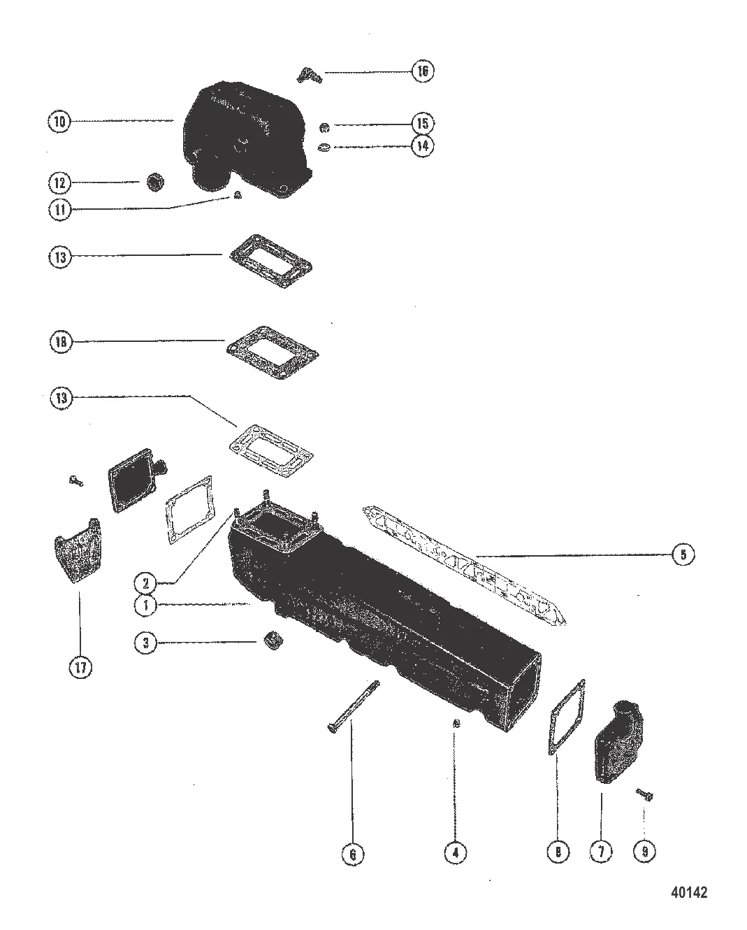 ВЫХЛОПНОЙ КОЛЛЕКТОР И ВЫХЛОПНОЙ КОЛЕНЧАТЫЙ ПАТРУБОК